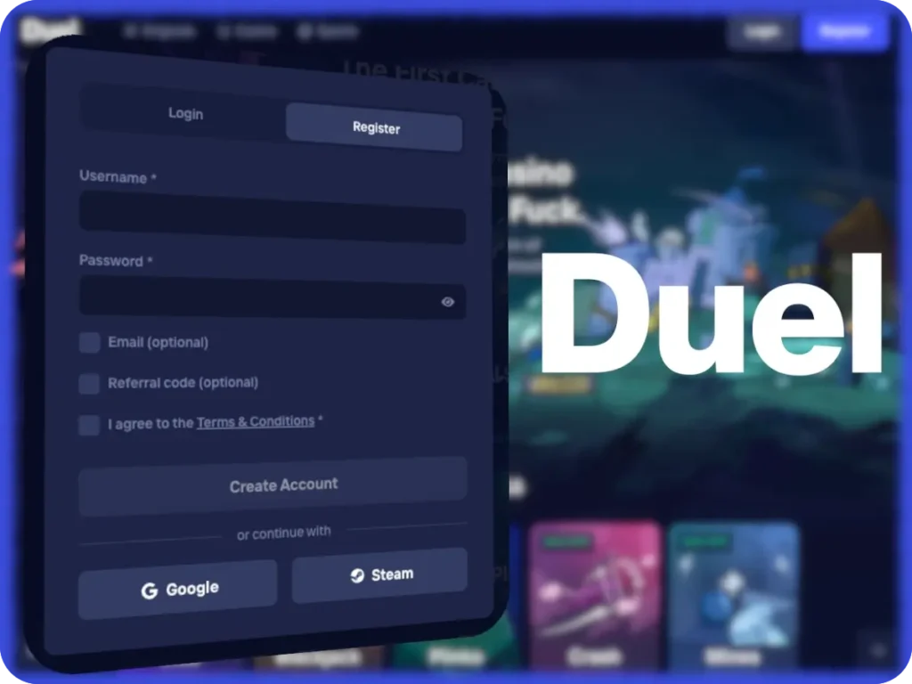 casino registration form