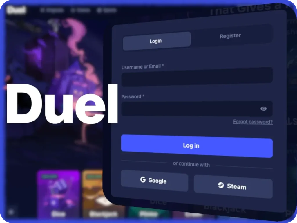 duel login window